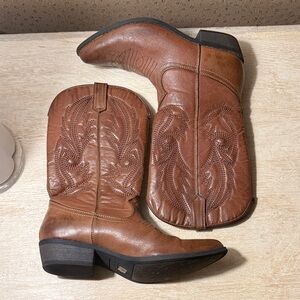 Brown Leather Cowboy Boots